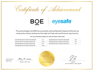 boe（京东方）低蓝光显示凯发k8官网首页登录的解决方案获德国莱茵tüv权威认证